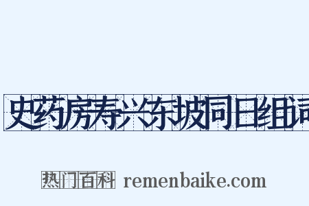 史药房寿兴东坡同日组词是什么意思的图片